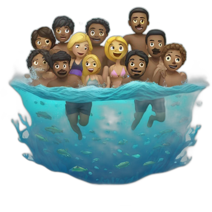 people in the ocean emoji