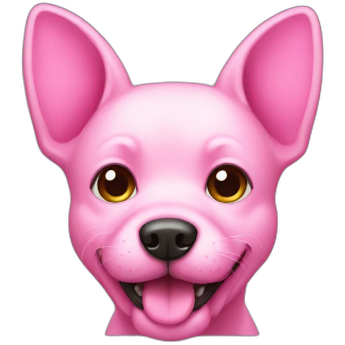 Pink dog  emoji