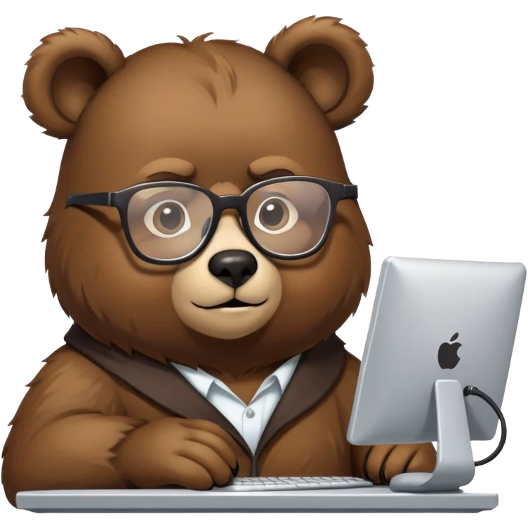 bear programmer emoji