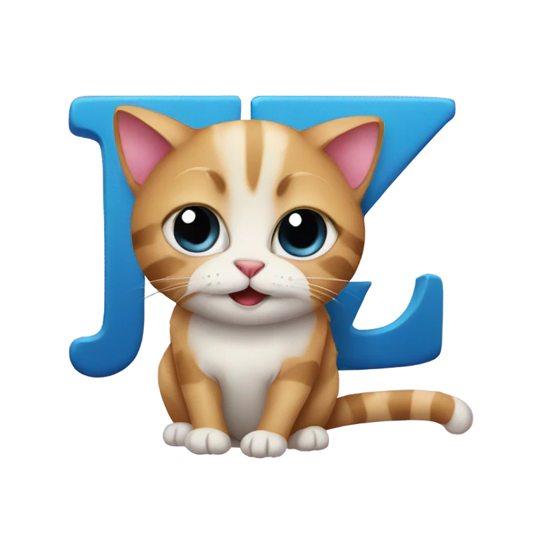 cat with letter z and love emoji