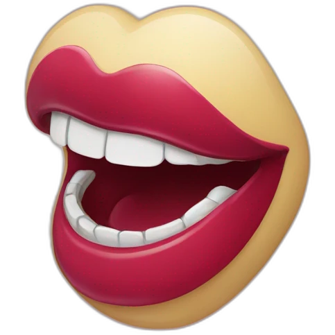 Une bouche avec un aphte emoji