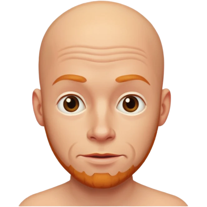 Bald ginger man emoji
