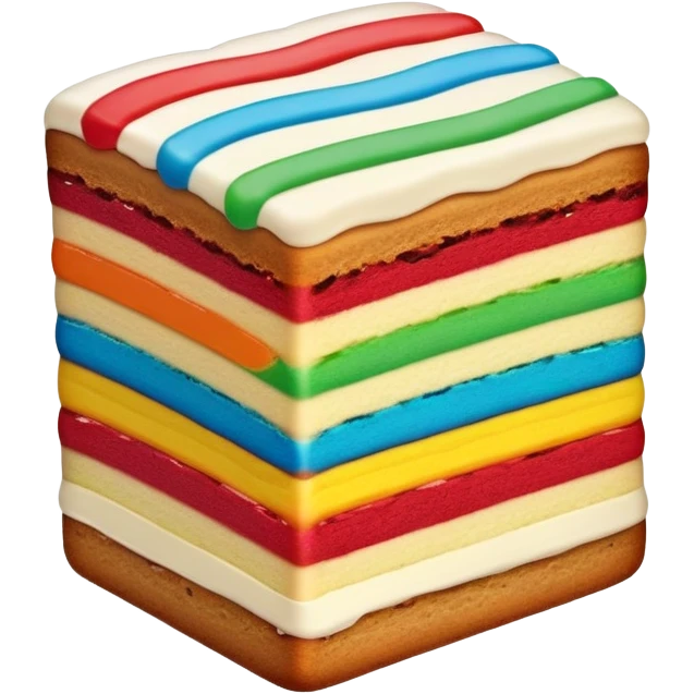 italian seven layer rainbow cookie emoji