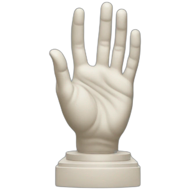 Pray hands statue front emoji