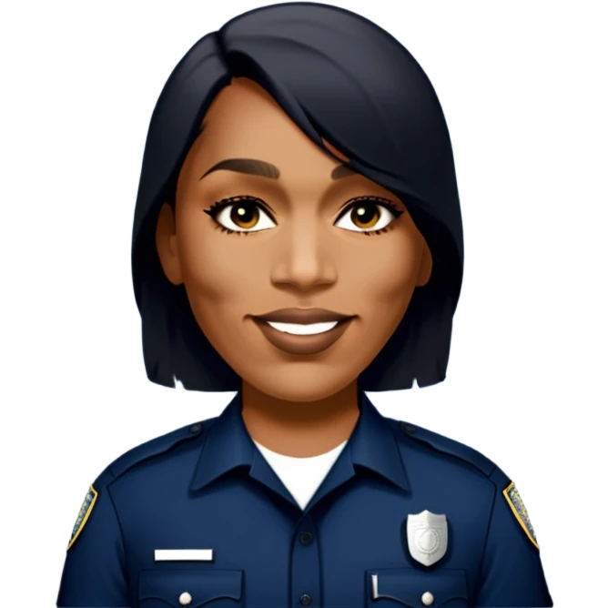 LAPD black uniform no hat emoji