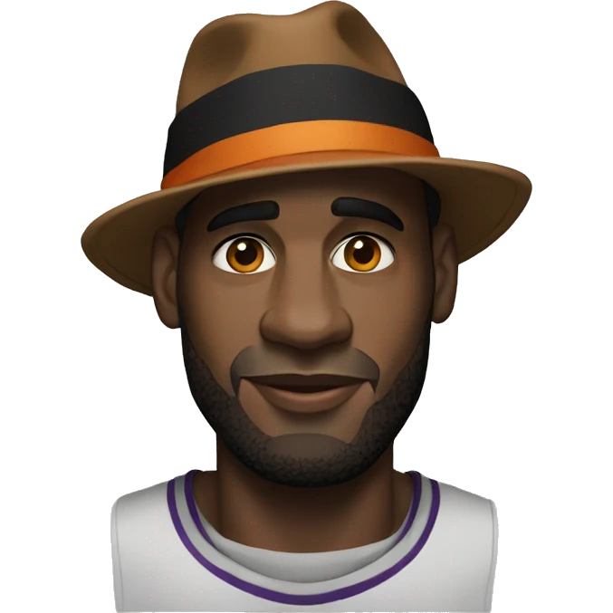 LeBron James wearing a foxhat emoji