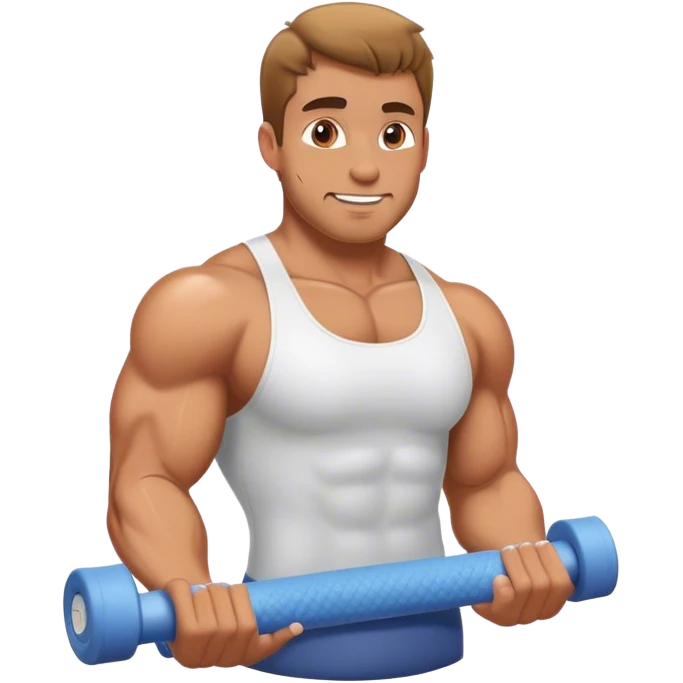 buff guy foam-roller emoji