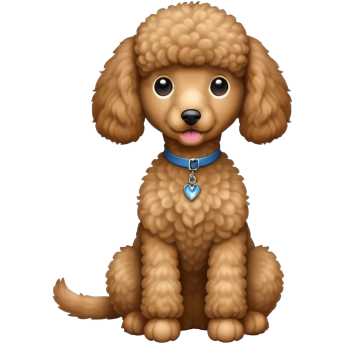 Super Skinny Light Brown Poodle Sitting emoji