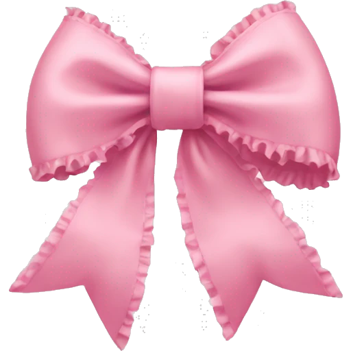Light pink bow with ruffles emoji