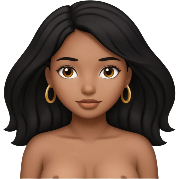 Black hair Latina girl big ass naked  emoji