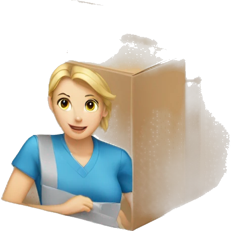 White women delivery box emoji