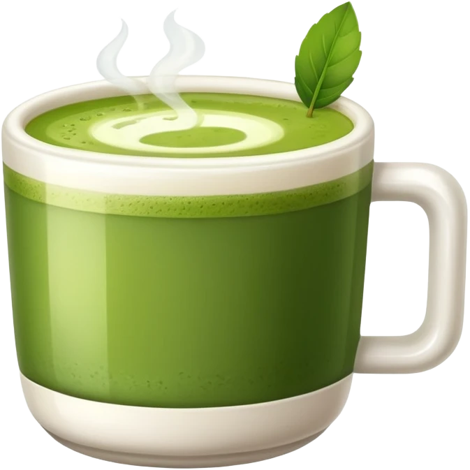 A cup of matcha drink emoji