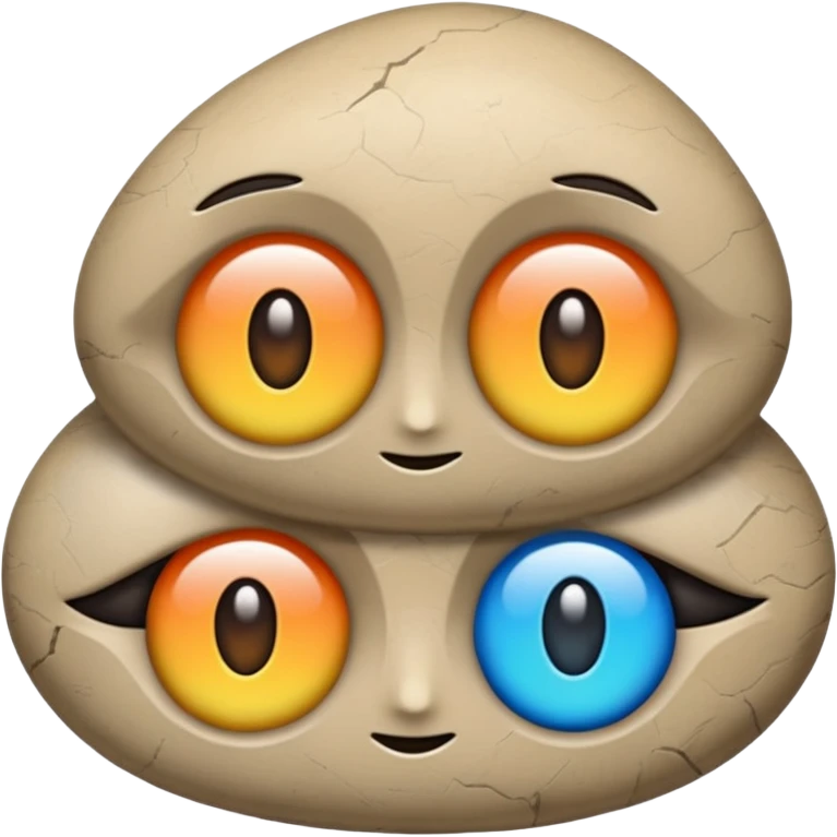 Emoji eyes stone spin multicolore emoji