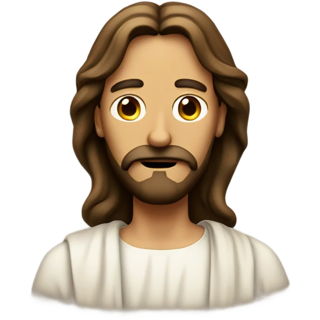 Jesus with pencil moustache  emoji
