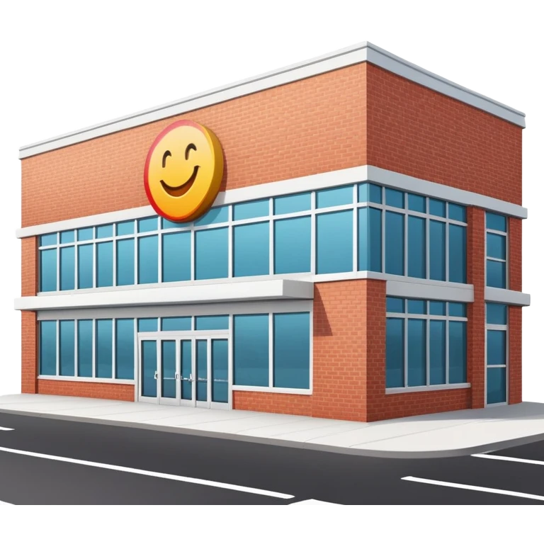 large grocery supermarket building exterior emoji