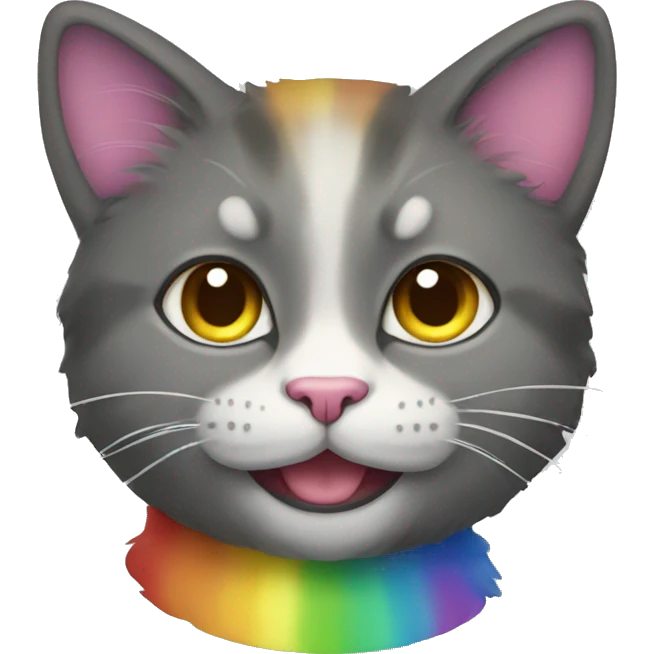 Rainbow cat emoji