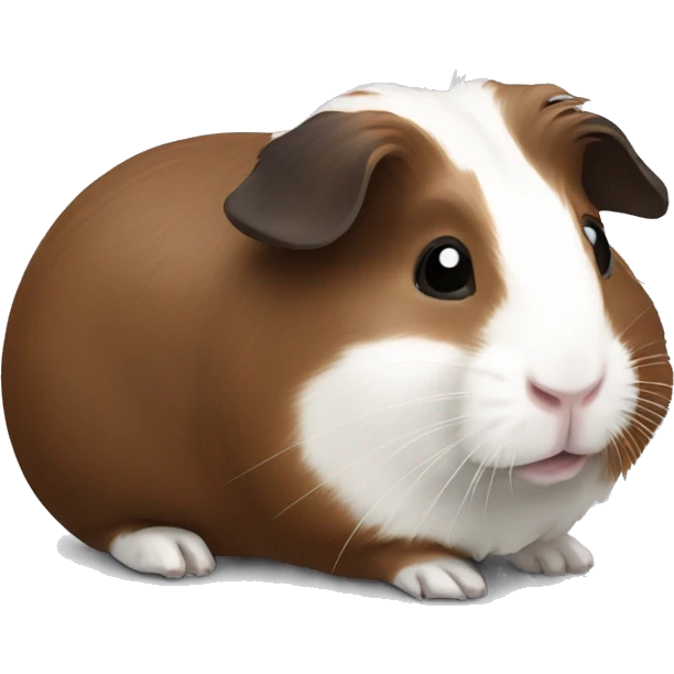 Guineapig white and dark brown emoji