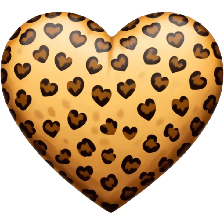 Corazón con estampado leopardo emoji