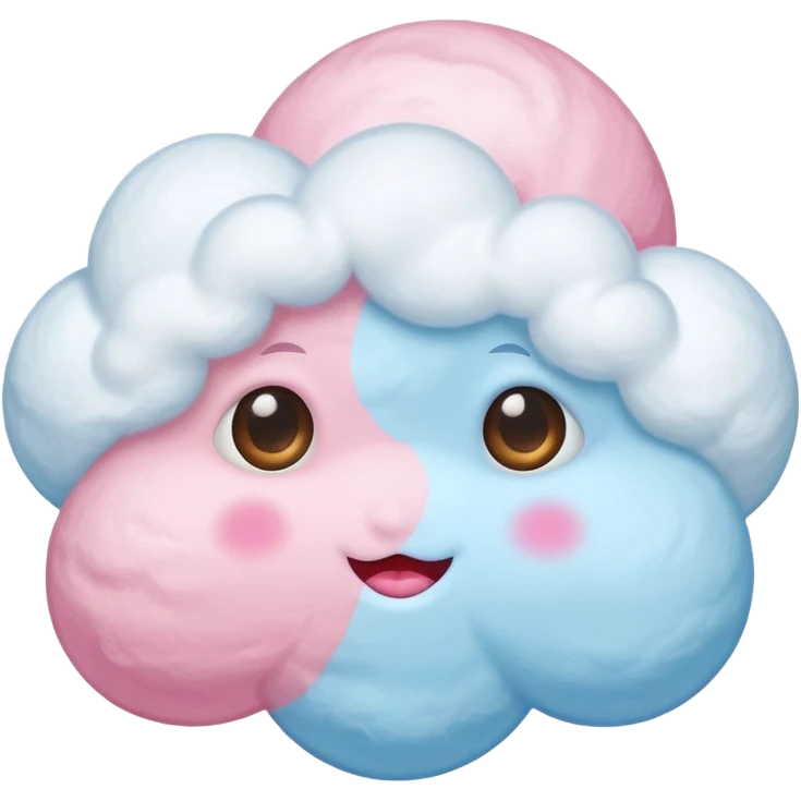 cute big White Cloud, eyes emoji