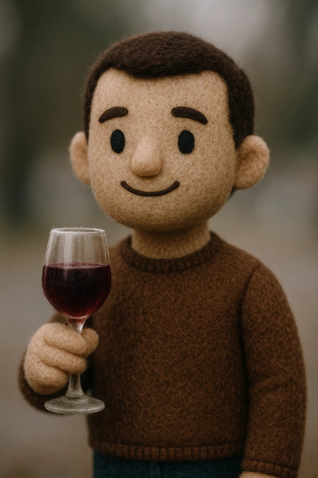 A person with a wine glass emoji