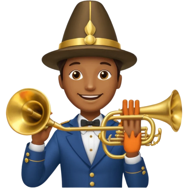 What it would look like if a trumpet and a human had a child emoji