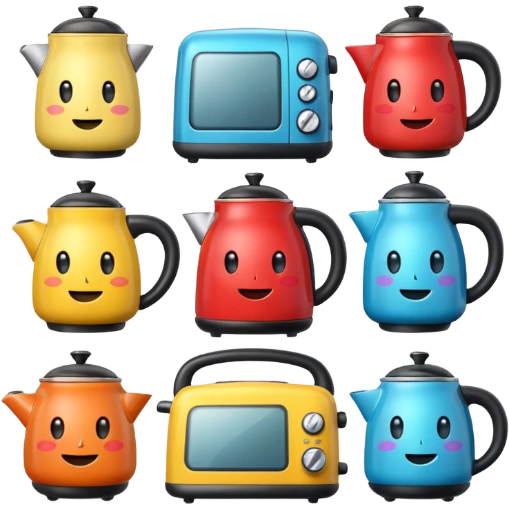 Electrodomésticos de cocina graciosos  emoji
