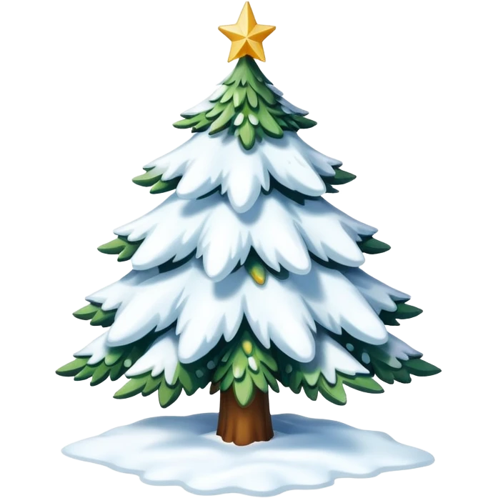 Christmas tree in the shape of snow emoji