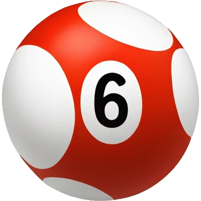Boule de billard avec le numéro 6 dessus emoji