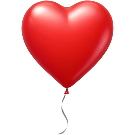 Romantic heart-shaped balloon emoji