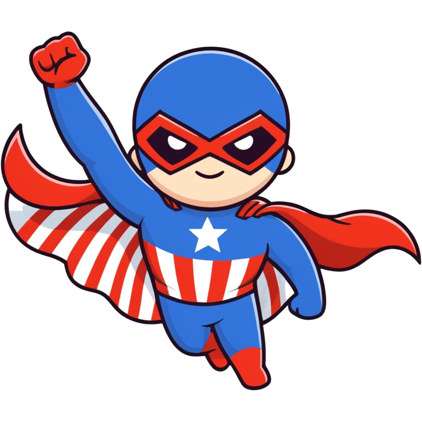 Fourth of July superhero  emoji