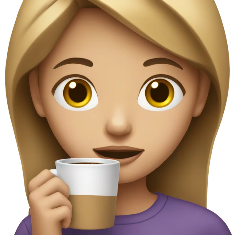 Girl with coffe emoji