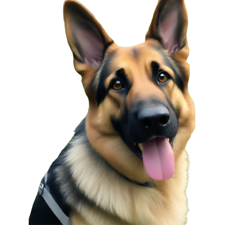 German shepherd on walk emoji