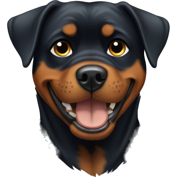 Rottweiler on a windy day emoji