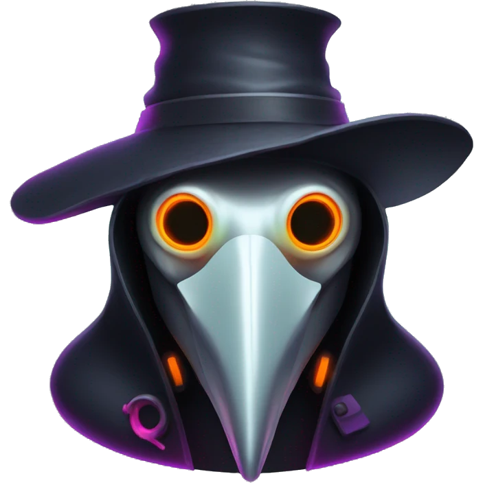 plague doctor with neon elements emoji