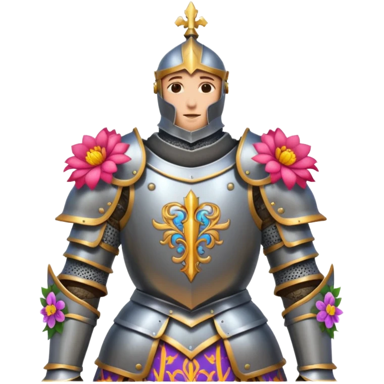 Knight in flowers emoji