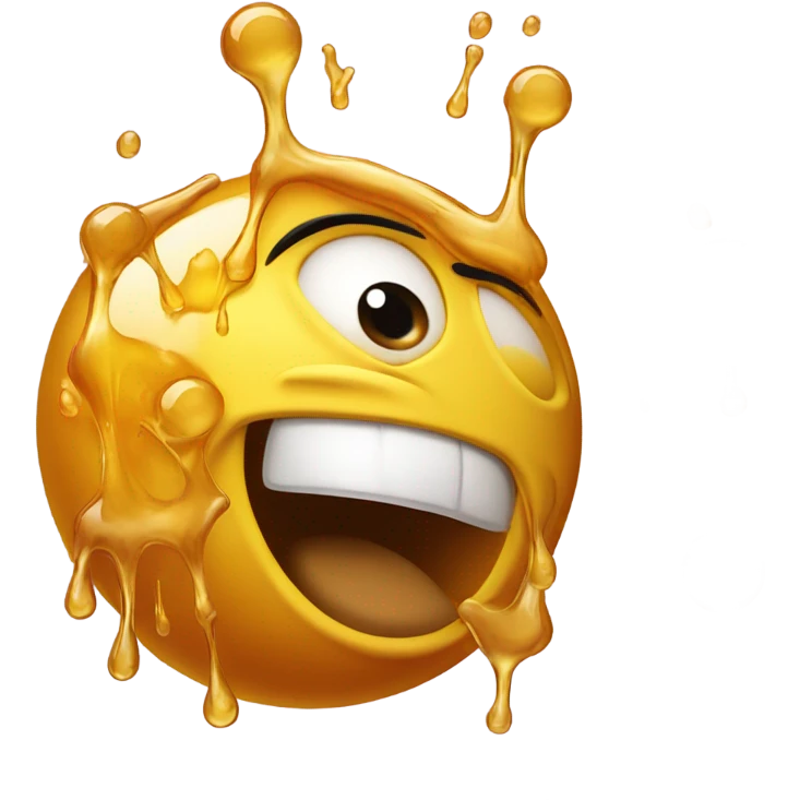 Emoji throwing up 2 balls of hunny emoji