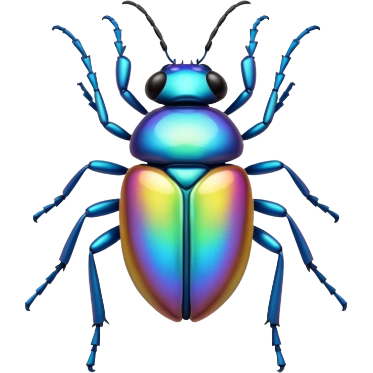 very shiny bug emoji