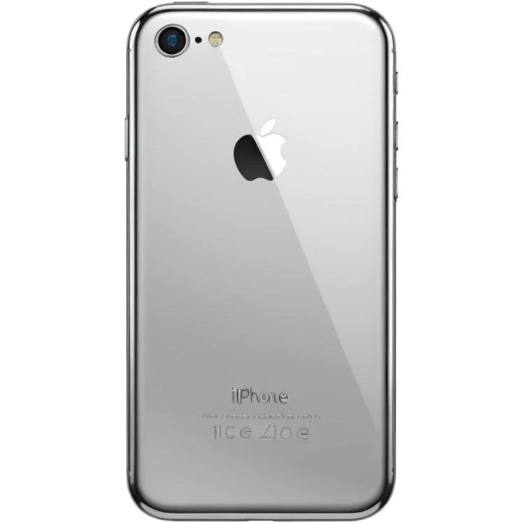 an elegant metallic chrome iphone emoji