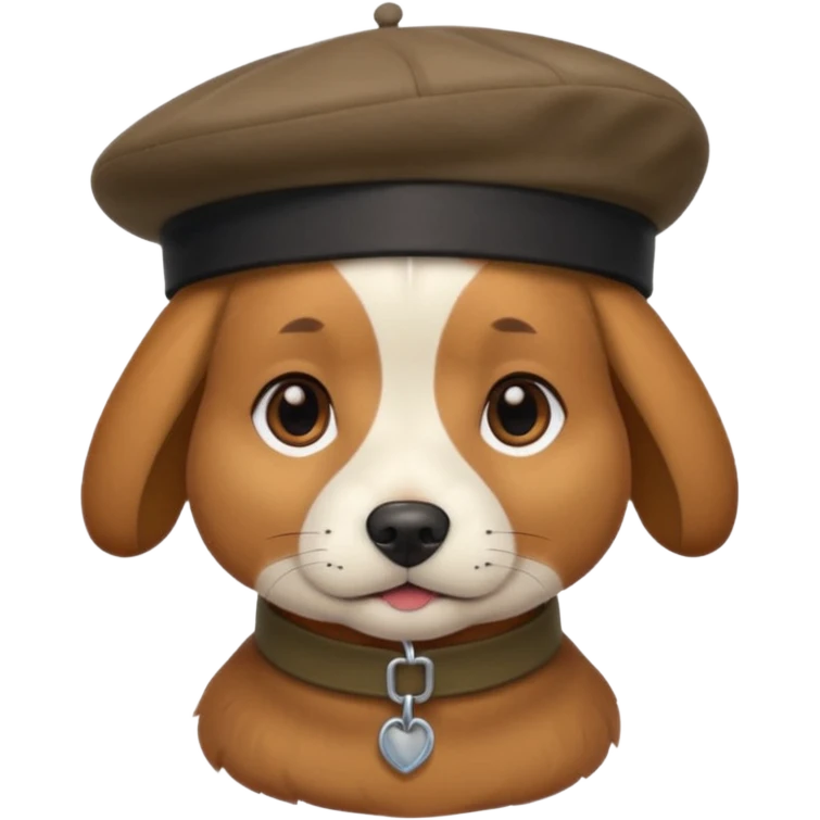 dog with beret emoji