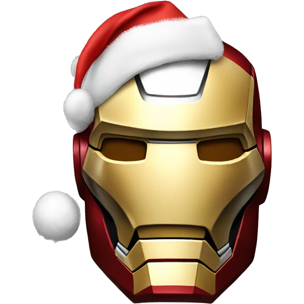 iron man with christmas hat emoji