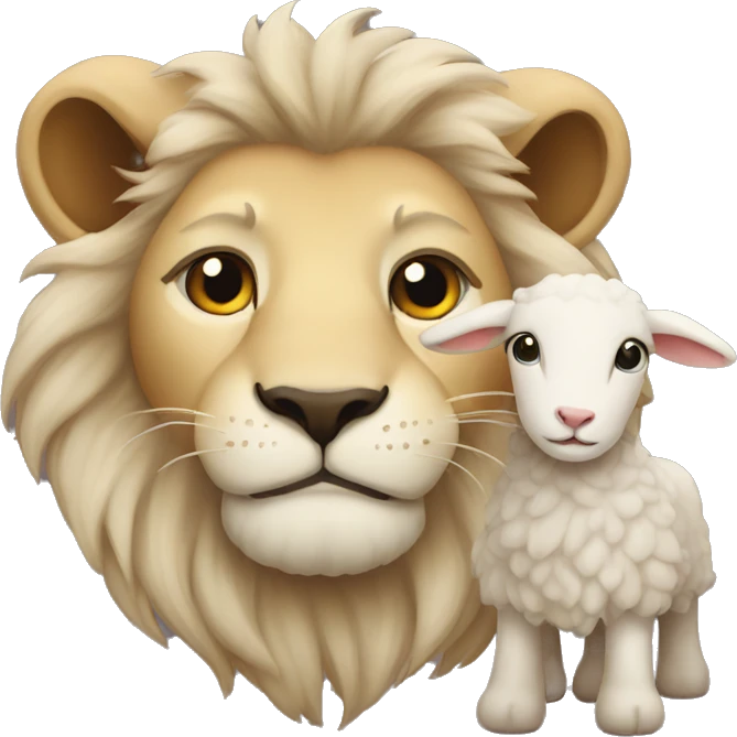 lion and lamb emoji