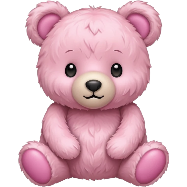 teddy bear, pastel pink emoji