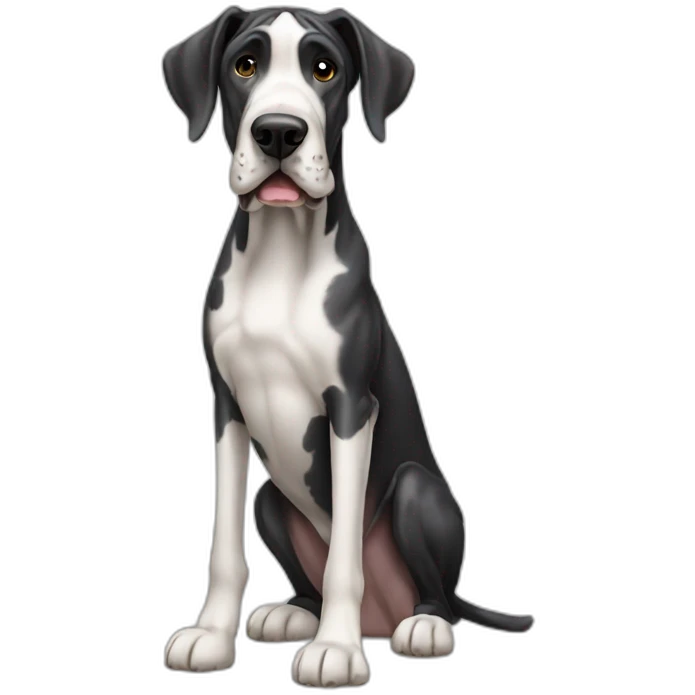 Dog great dane full-height emoji