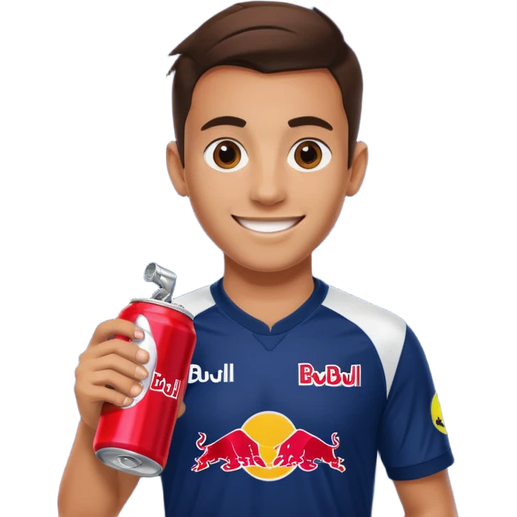 Red bull energy drink imogi for soccer players emoji