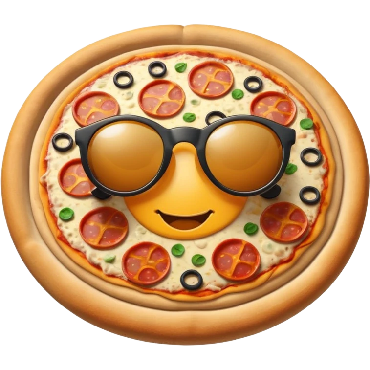 Pizza with sun glasses emoji