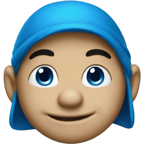 Blue smurf  emoji