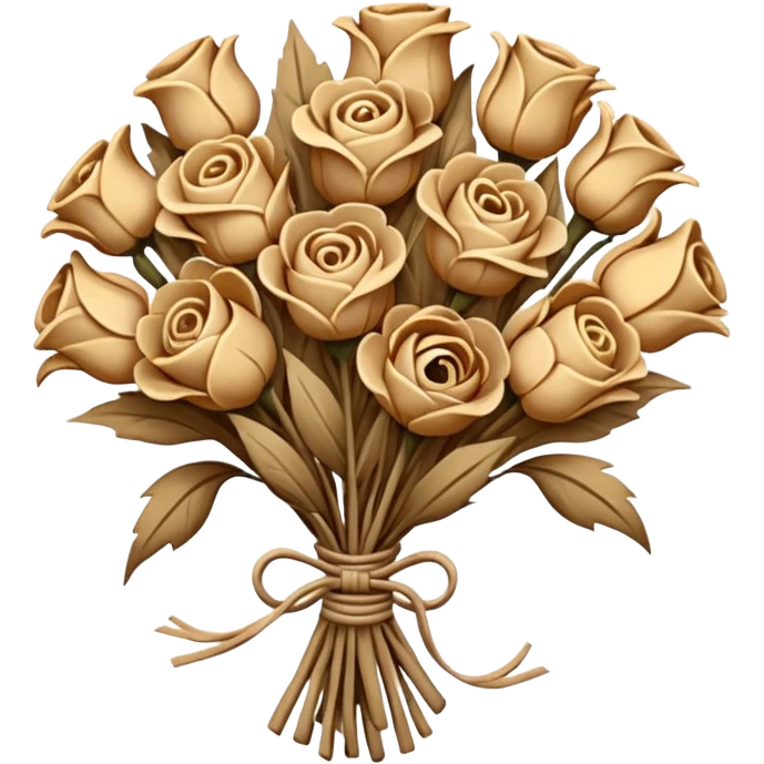 Dried bundle of flowers tied together emoji