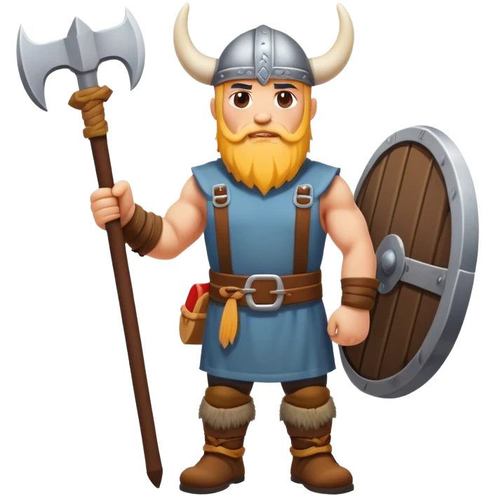 road builder full body as a viking with big kebab emoji