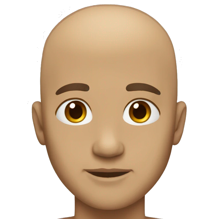 Bald medium skin tone  emoji