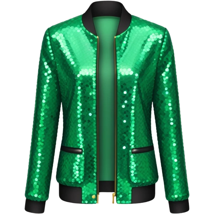 green sparkling jacket emoji